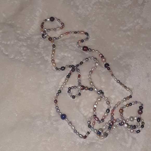 Jewelry - Single Strand Multi Color Baroque Pearl Necklace
